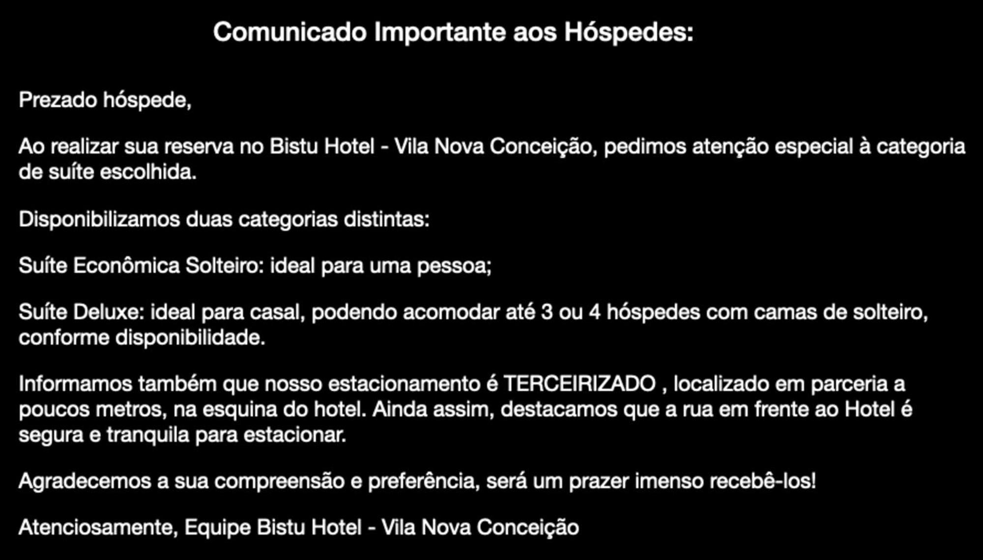 Bistu Hotel - Vila Nova Conceicao Sao Paulo Exterior foto